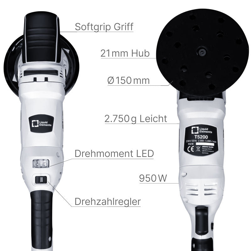 Eccentric polishing machine "T5200" - 21mm stroke
