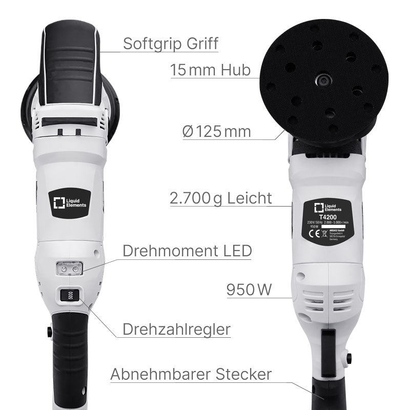 Exzenter Poliermaschine "T4200" - 15mm Hub